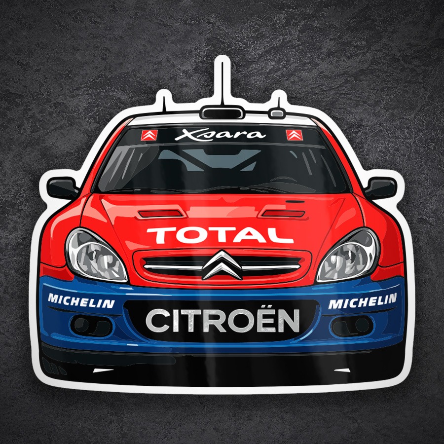 Autocollants: Voiture de Rallye Citroën Xsara