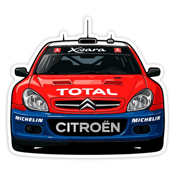 Autocollants: Voiture de Rallye Citroën Xsara