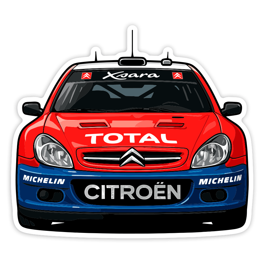 Autocollants: Voiture de Rallye Citroën Xsara