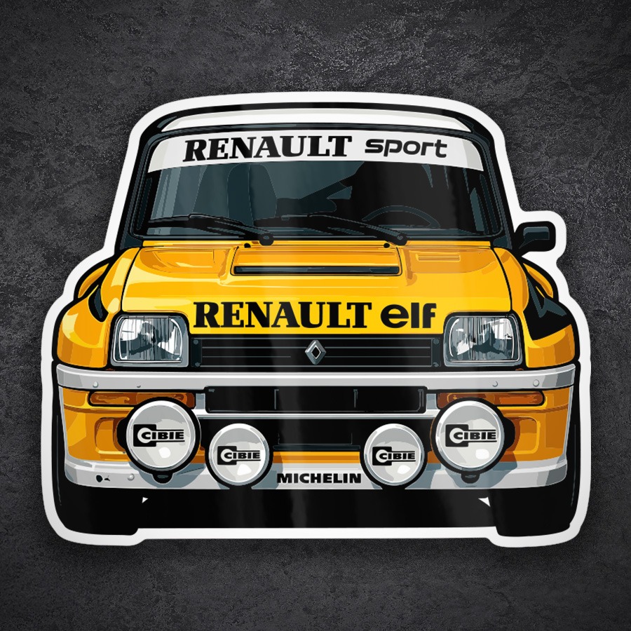 Autocollants: Voiture de Rallye Renault 5 Turbo
