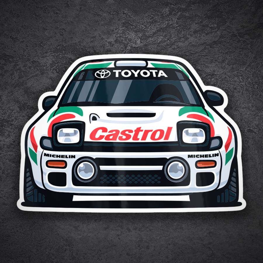 Autocollants: Voiture de Rallye Toyota Celica Castrol