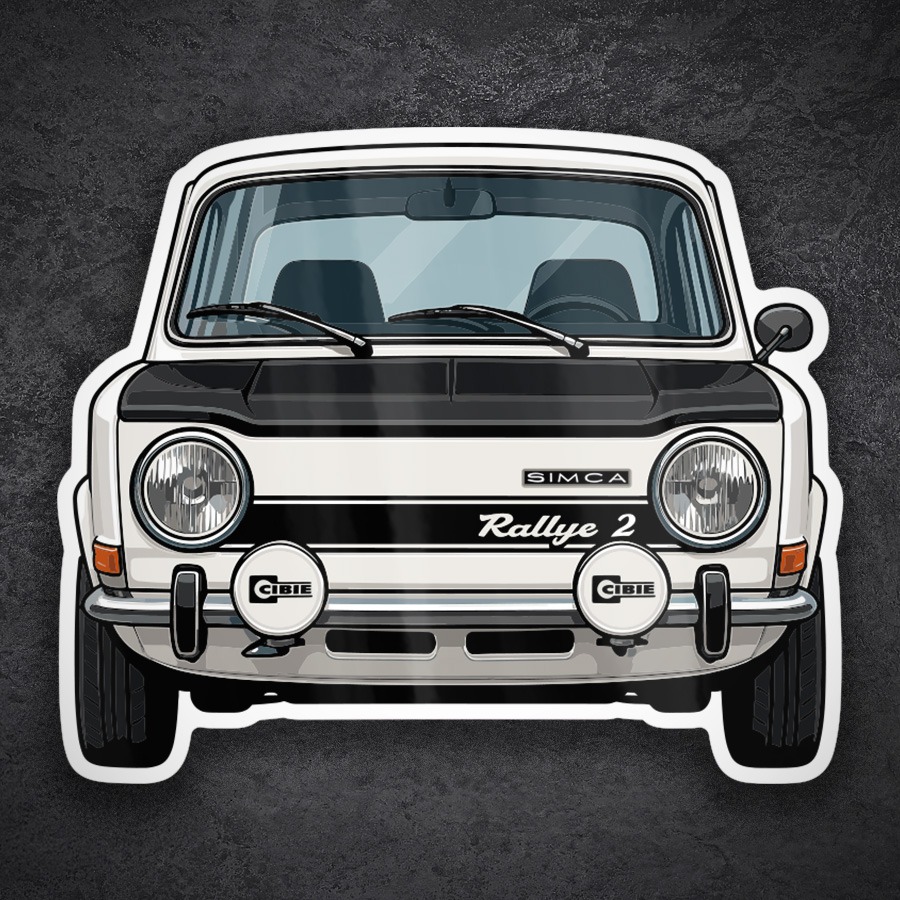 Autocollants: Voiture Simca Rallye 2