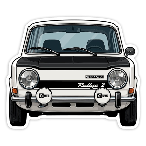 Autocollants: Voiture Simca Rallye 2