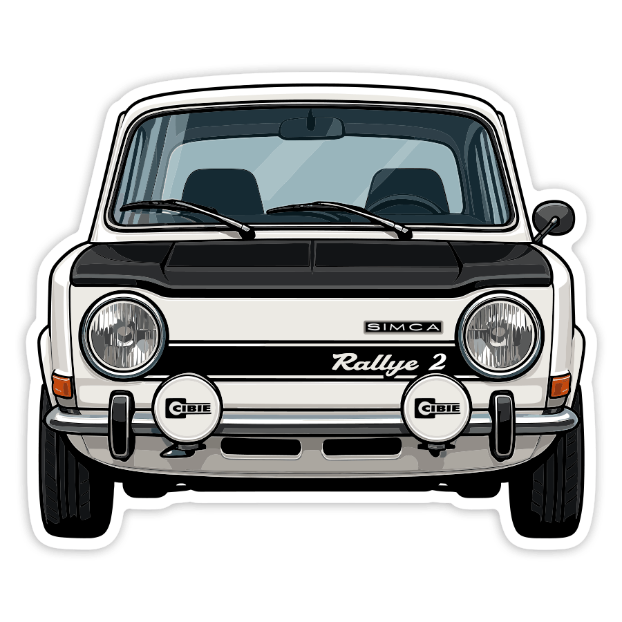 Autocollants: Voiture Simca Rallye 2