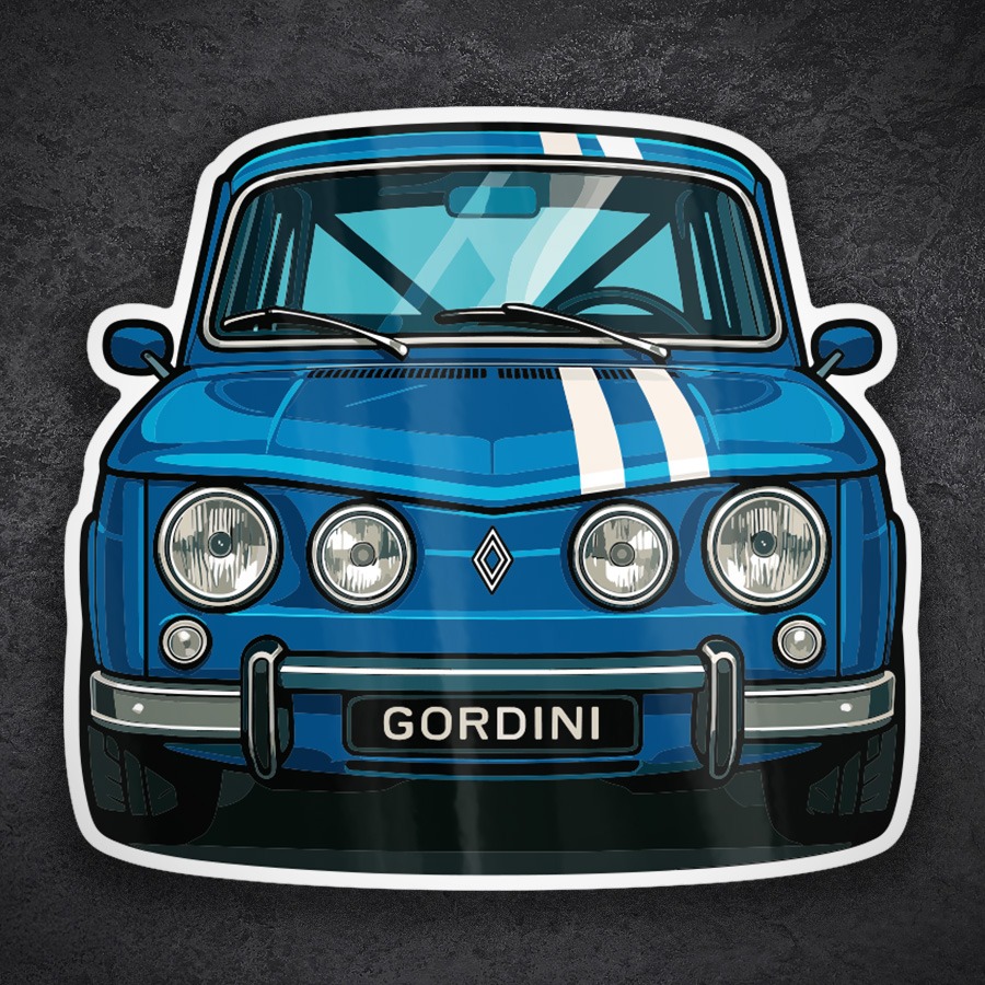 Autocollants: Voiture Renault 8 Gordini