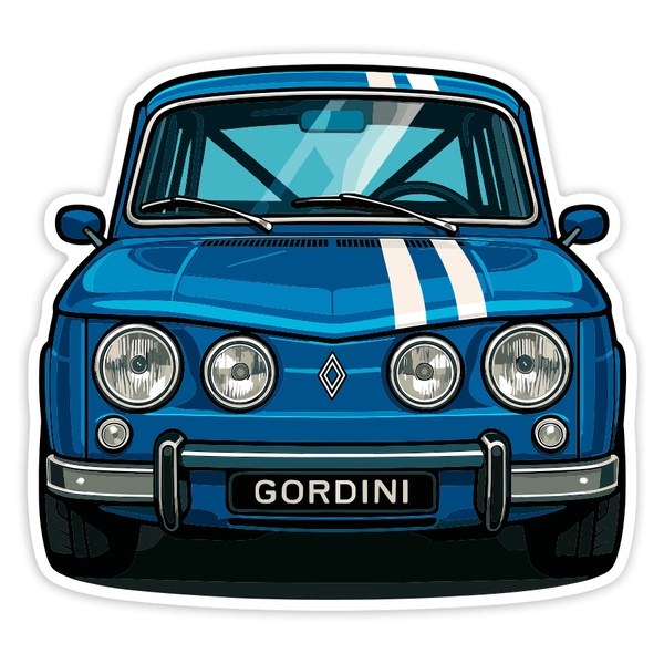 Autocollants: Voiture Renault 8 Gordini