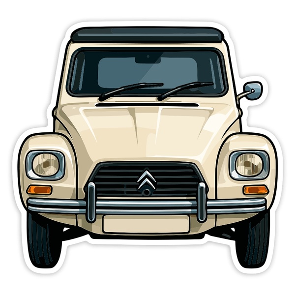 Autocollants: Voiture Citroën Dyane