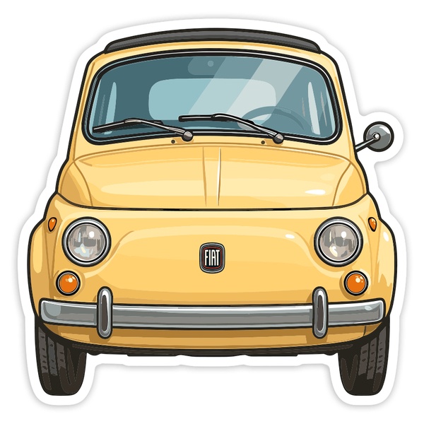 Autocollants: Voiture Classique Fiat 500