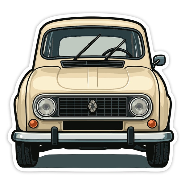 Autocollants: Voiture Classique Renault 4