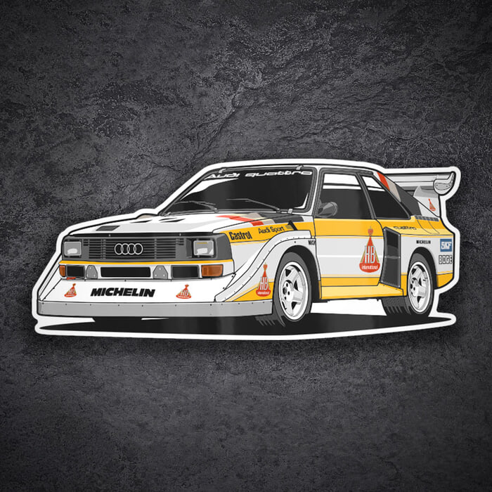 Autocollants: Audi Quattro S1 Groupe B