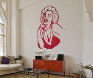 Stickers muraux: Marilyn rire 5