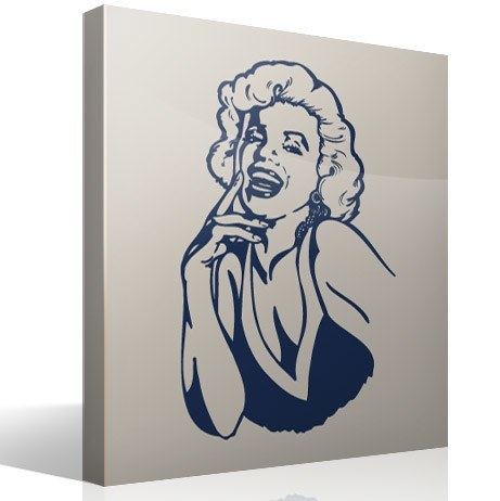 Stickers muraux: Marilyn rire