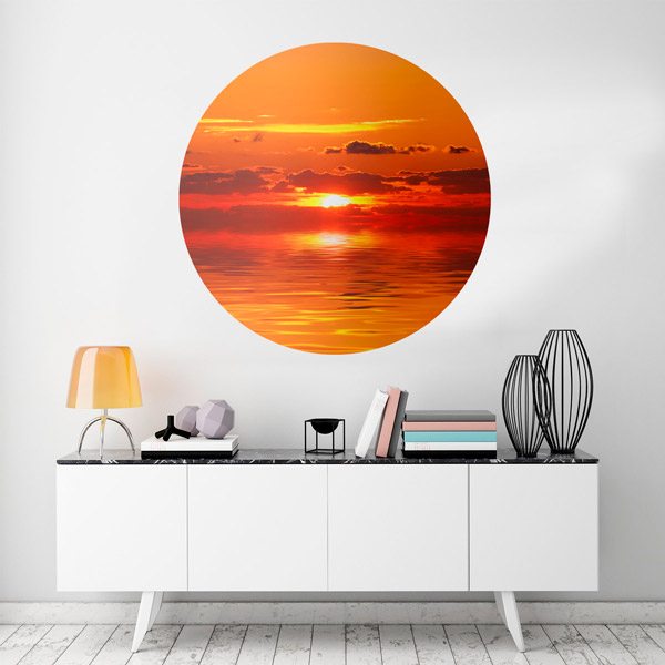 Stickers muraux: Coucher de Soleil sur la Mer