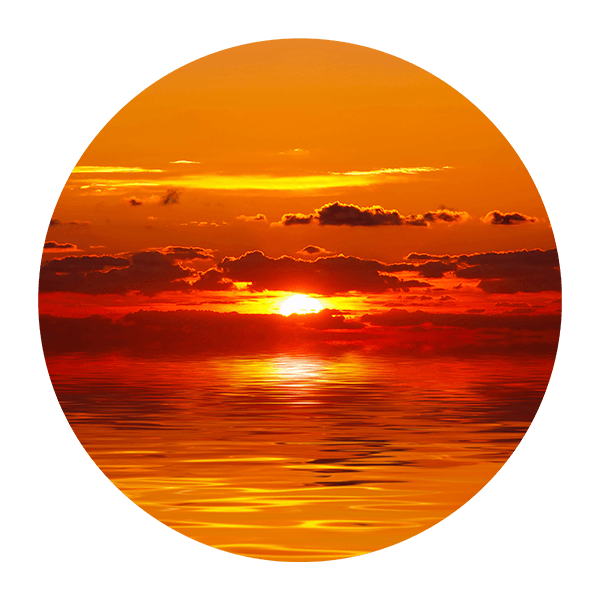 Stickers muraux: Coucher de Soleil sur la Mer