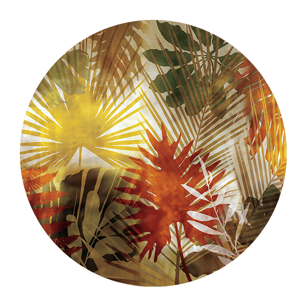 Stickers muraux: Feuilles de Palmier Colorées