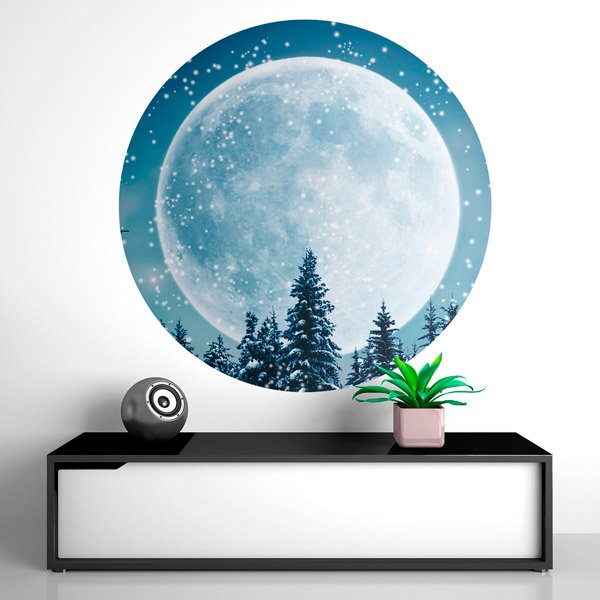 Stickers muraux: Pleine Lune dans la Forêt