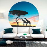 Stickers muraux: Ombres de girafe 3