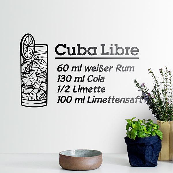 Stickers muraux: Cocktail Cuba Libre - allemand