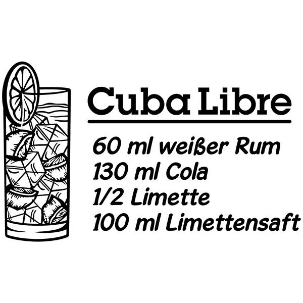 Stickers muraux: Cocktail Cuba Libre - allemand