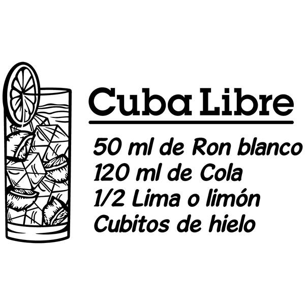 Stickers muraux: Cocktail Cuba Libre - spagnol
