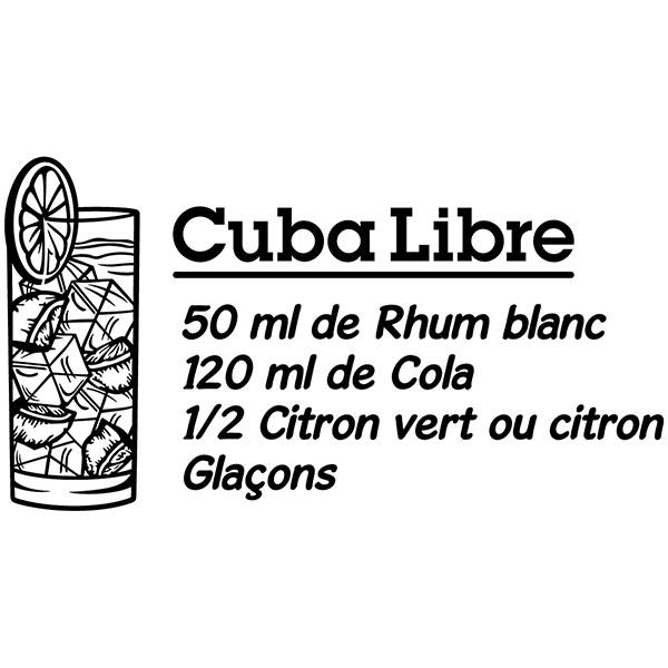 Stickers muraux: Cocktail Cuba Libre - français