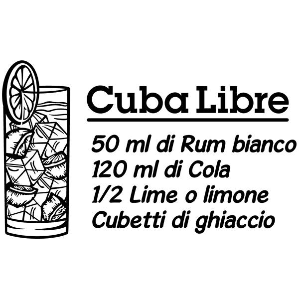Stickers muraux: Cocktail Cuba Libre - italien