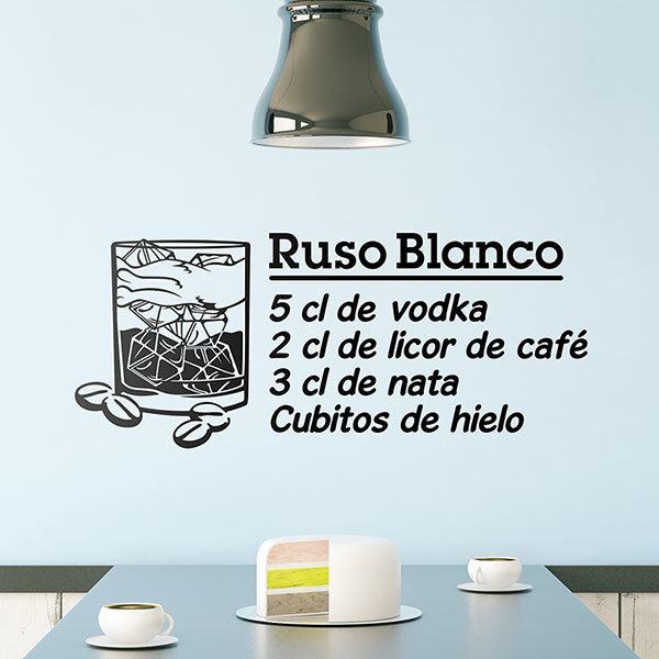 Stickers muraux: Cocktail Russe Blanc - spagnol
