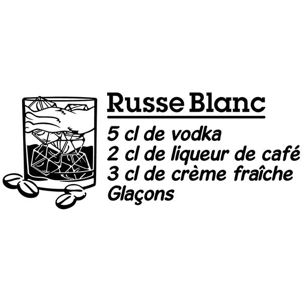 Stickers muraux: Cocktail Russe Blanc - français