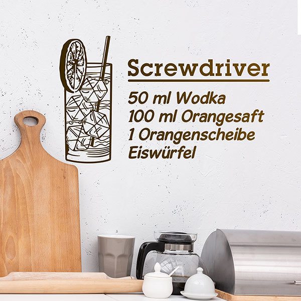 Stickers muraux: Cocktail Screwdriver - allemand 0