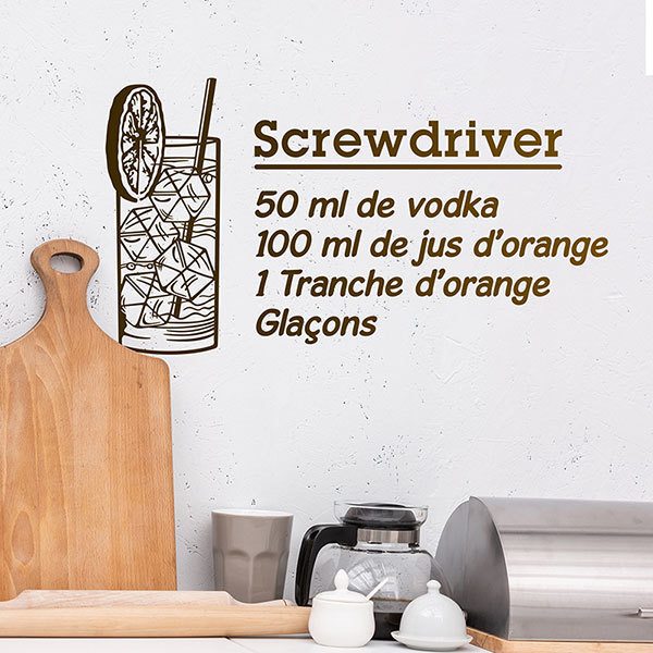 Stickers muraux: Cocktail Screwdriver - français
