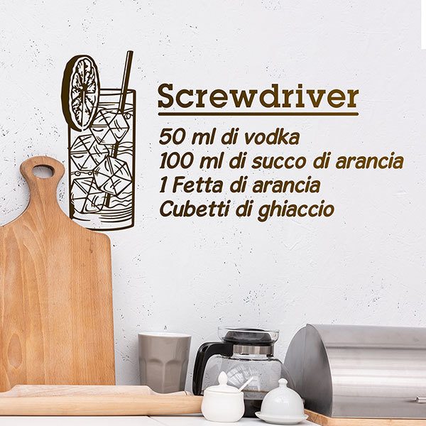 Stickers muraux: Cocktail Screwdriver - italien