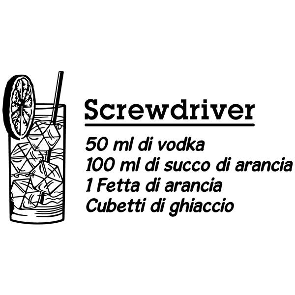 Stickers muraux: Cocktail Screwdriver - italien