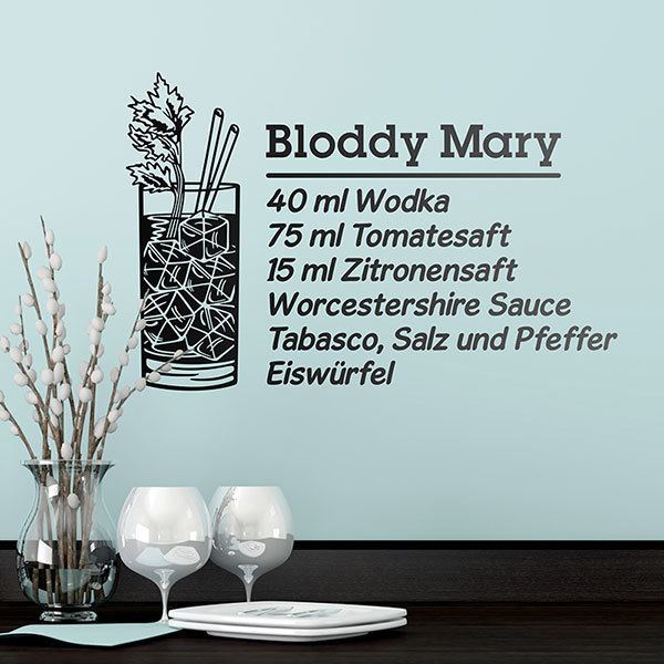 Stickers muraux: Cocktail Bloddy Mary - allemand