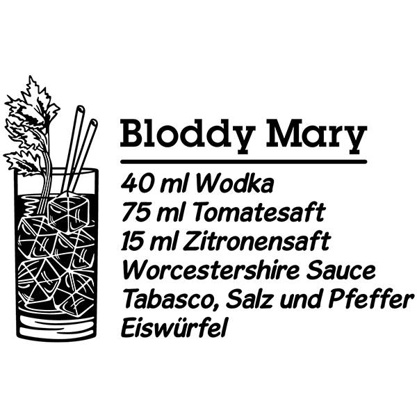 Stickers muraux: Cocktail Bloddy Mary - allemand