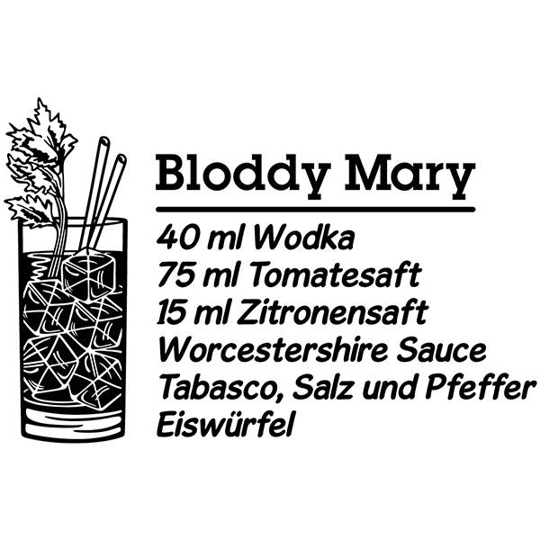 Stickers muraux: Cocktail Bloddy Mary - allemand