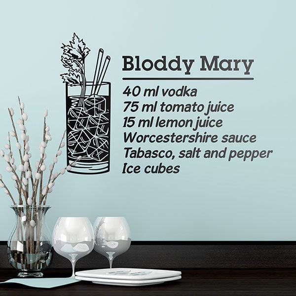 Stickers muraux: Cocktail Bloddy Mary - anglais