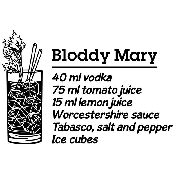 Stickers muraux: Cocktail Bloddy Mary - anglais