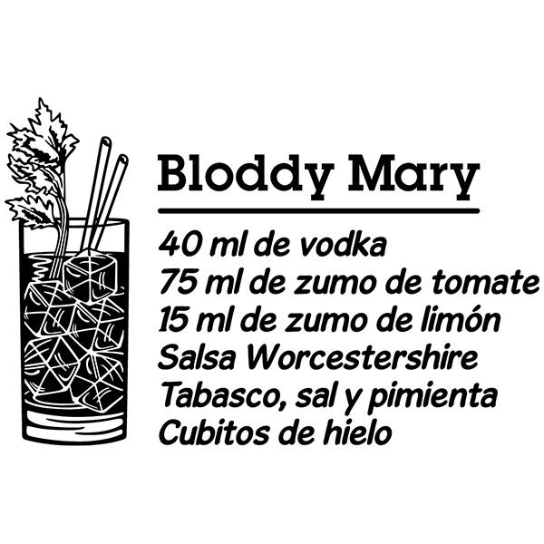 Stickers muraux: Cocktail Bloddy Mary - spagnol