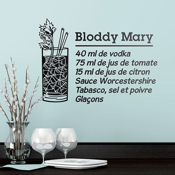 Stickers muraux: Cocktail Bloddy Mary - français