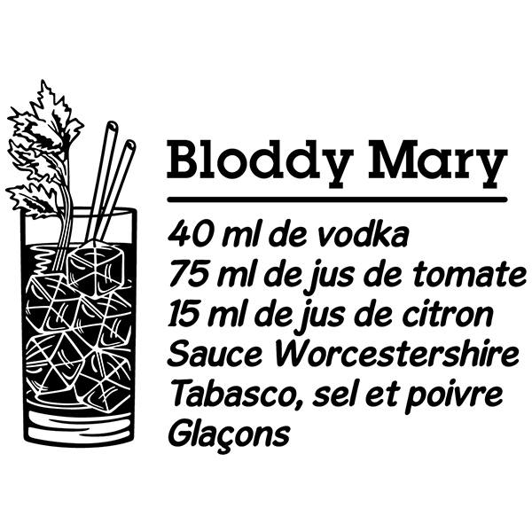 Stickers muraux: Cocktail Bloddy Mary - français