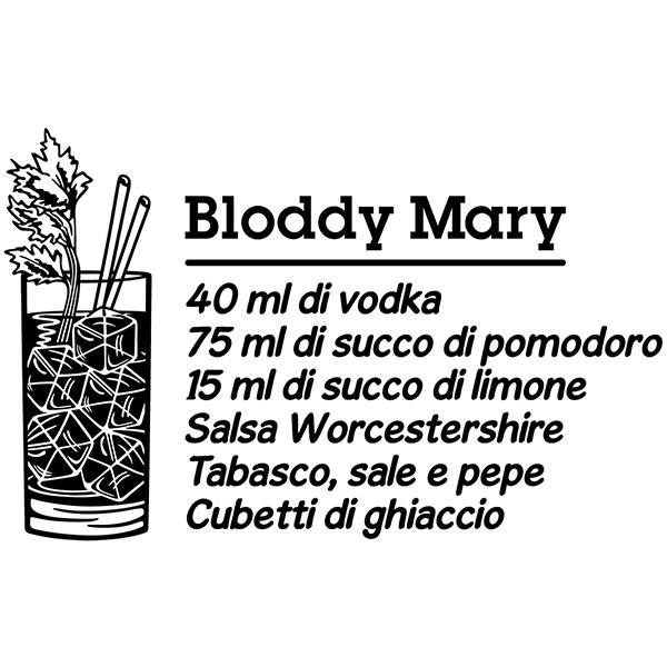 Stickers muraux: Cocktail Bloddy Mary - italien. 