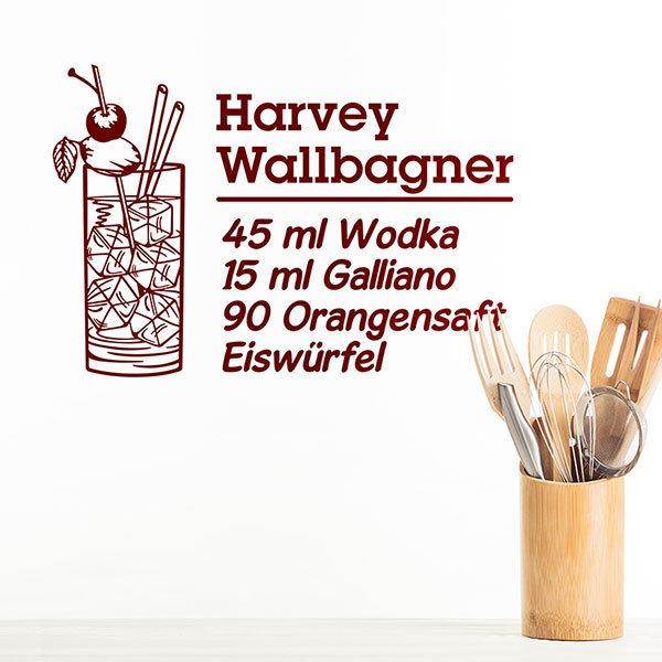 Stickers muraux: Cocktail Harvey Wallbagner - allemand