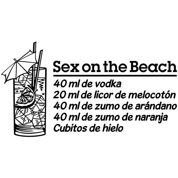 Stickers muraux: Cocktail Sex on the Beach - spagnol