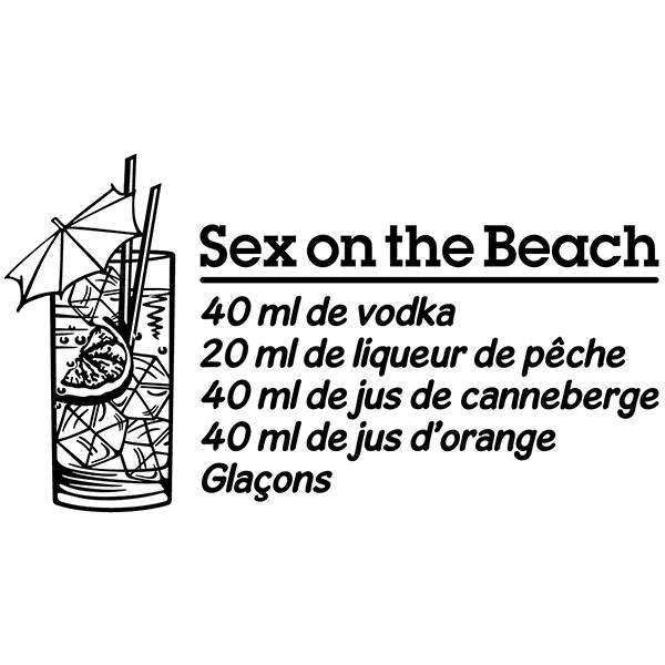 Stickers muraux: Cocktail Sex on the Beach - français