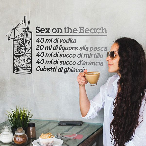 Stickers muraux: Cocktail Sex on the Beach - italien