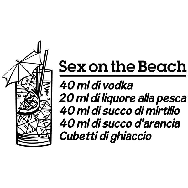 Stickers muraux: Cocktail Sex on the Beach - italien