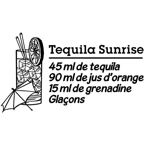 Stickers muraux: Cocktail Tequila Sunrise - français