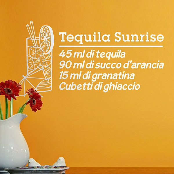 Stickers muraux: Cocktail Tequila Sunrise - italien
