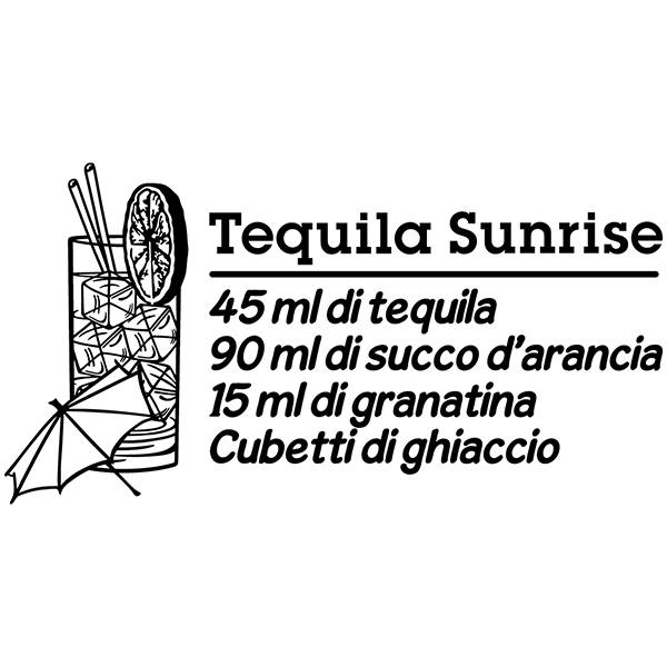 Stickers muraux: Cocktail Tequila Sunrise - italien