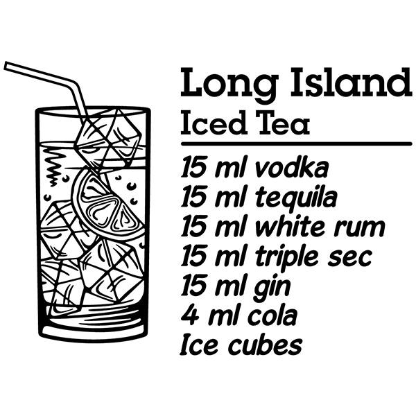 Stickers muraux: Cocktail Long Island - anglais